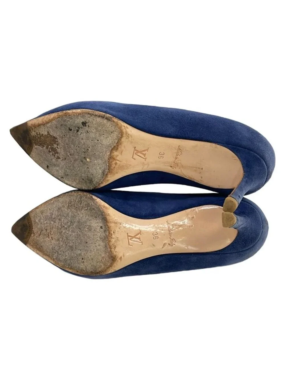 Louis Vuitton Pumps 36 Dark Navy Heel